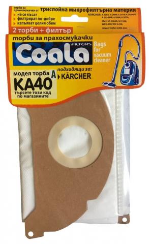 Синтетични торби за прахосмукачка Coala
KA40-A 2бр - Филтри и торбички