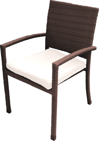 Стол ПЕ ратан, кафяв - Ратанови столове