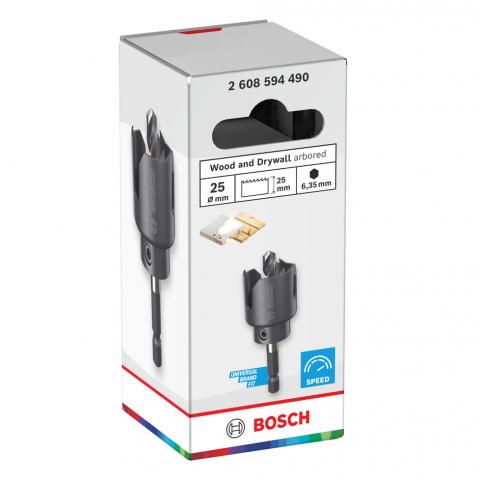 Боркорона Bosch WD 25 мм, снимка 4 - Боркорони за дърво