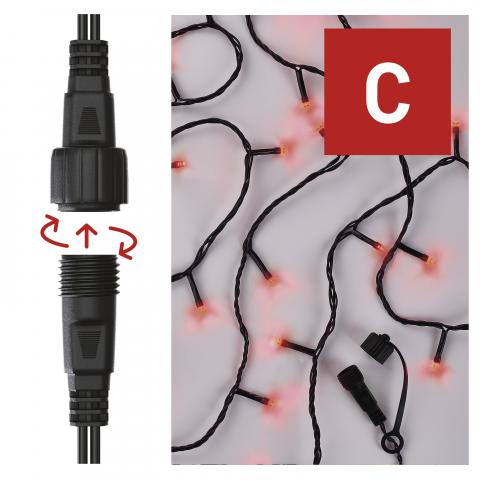 LED свързваща коледна верига, 10м червена, снимка 2 - Светеща верига