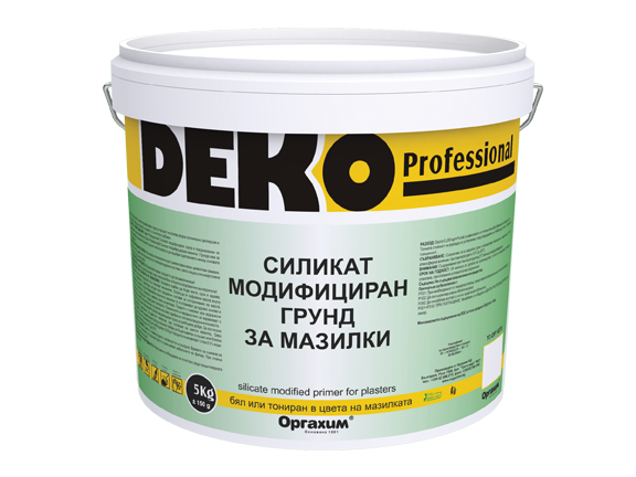 Силикат-модифициран грунд Deko Professional 5кг, бял - Грунд за мазилки