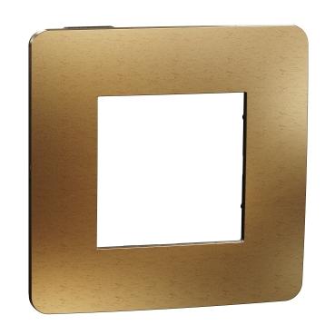 Декор. рамка Unica Studio Metal 1X, розово злато/антрацит - Ключове и контакти