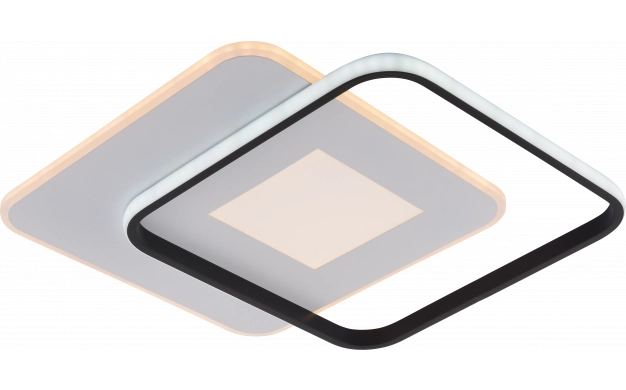 LED плафон CCT 60W  4800Lm Бяла+Черна Димерируема + Дистанционно Управление, снимка 5 - Плафони