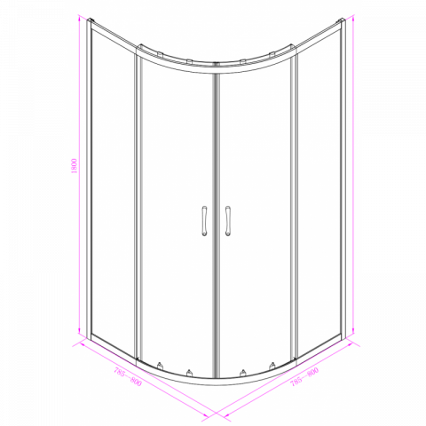 Душ кабина Пролет 80х80х180см, снимка 2 - Овални кабини