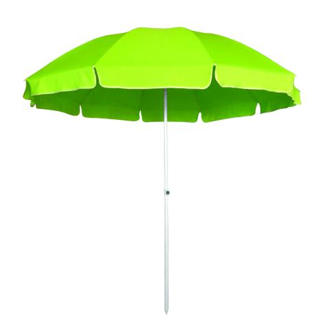 Плажен чадър, Ф250 см, H220 см, зелен - Плажни чадъри