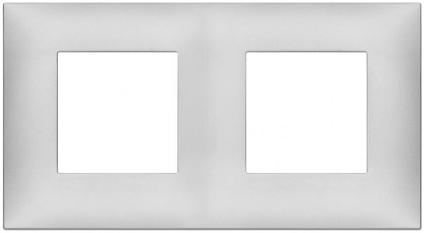 Vimar Рамка двойна сребро мат - Ключове и контакти