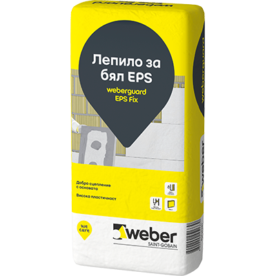 Лепило за бял EPS Weberguard Fix 25 кг - Лепила и шпакловки за eps и xps