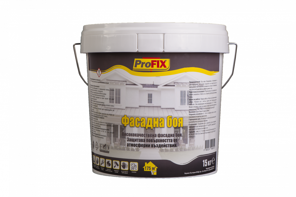 Фасадна боя Profix 15кг, бяла 11045519 на топ цена — Home Max | ex Baumax
