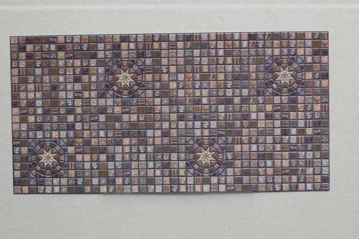 PVC панел 2757 / Violet Medalion / 0,4м2 - Декоративни плочи за таван