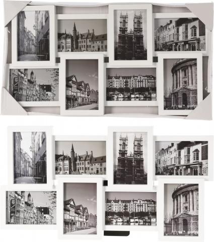 Рамка за 8 снимки бяла - Картини и рамки
