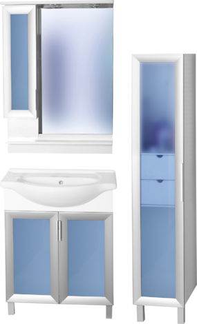 Мебел за баня с огледало Дъблин II, снимка 2 - Pvc