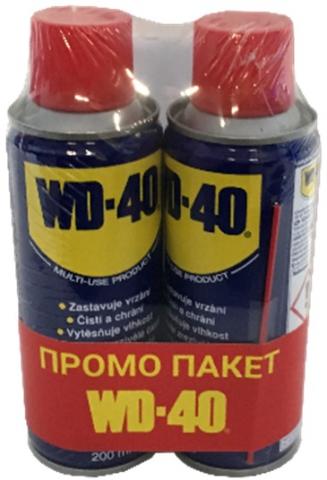 Промо пакет WD-40 мултифункционална смазка 200 мл 2 бр - Защита от ръжда