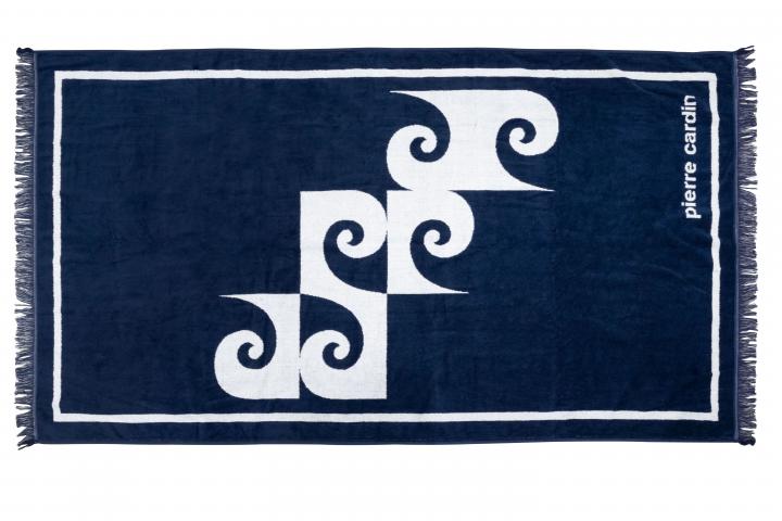 Плажна кърпа Pierre Cardin велур 100x180 синя - Хавлии и халати