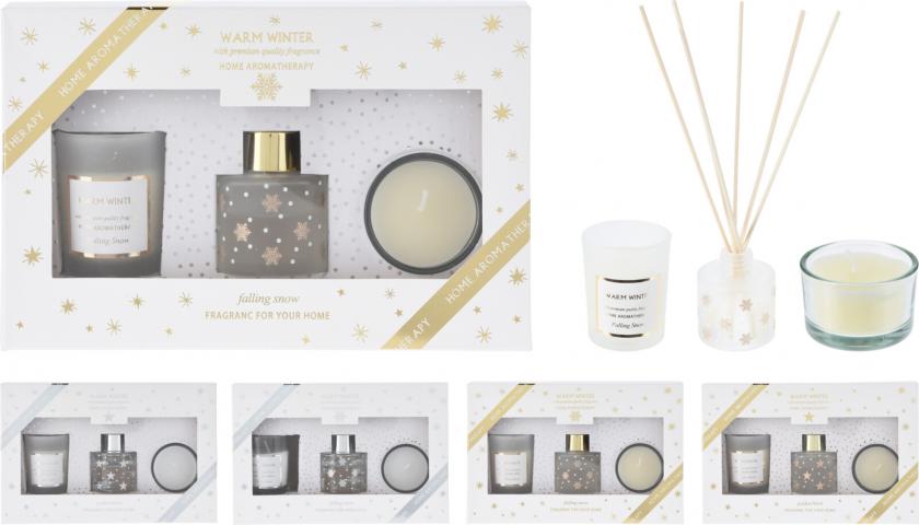 Коледен сет ароматизатор и 2 свещи - Коледни артикули