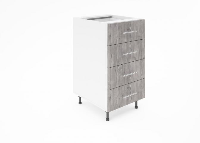 Крафт D4 долен шкаф с четири чекмеджета 45см, дарк арамо - Модулни кухни с онлайн поръчка