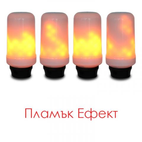 LED крушка с ефект пламък 5W 2500K - Лед крушки е27