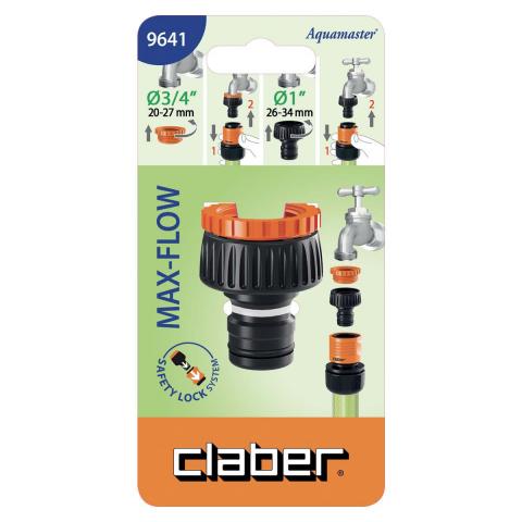 Връзка  за кран с резба 1"- 3/4" с голям дебит Max Flow, снимка 2 - Пластмаса