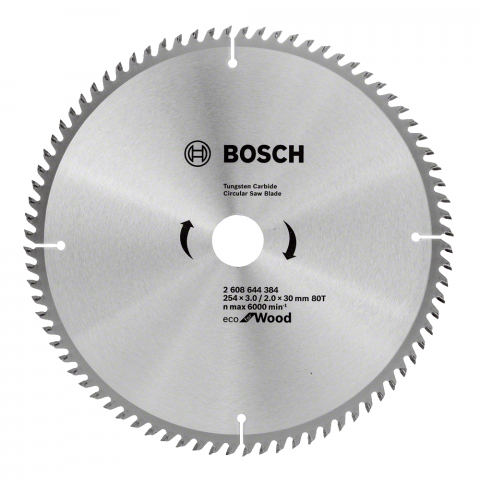 Циркулярен диск ECО WOOD 254x3.0x30 80T Bosch, снимка 2 - Циркулярни дискове