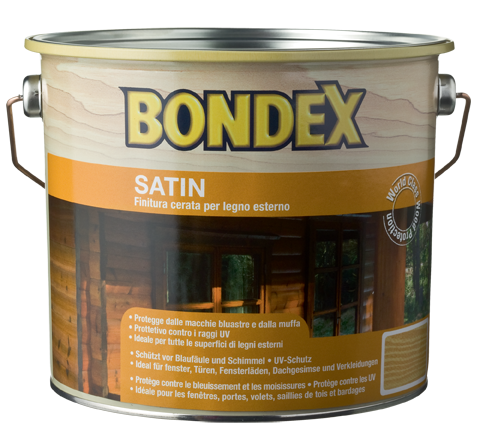 Лазурен лак Bondex Satin 0.75л, кестен - Алкидни лазурни лакове