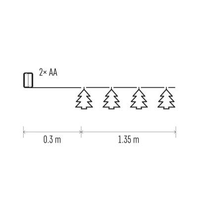 LED гирлянд Елхи 135 см, снимка 3 - Други светещи артикули