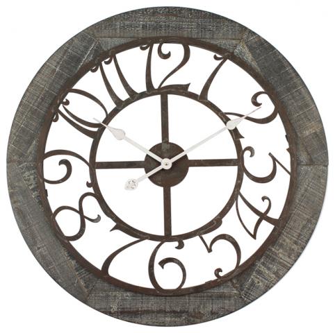 Часовник Метал с МДФ 68 см. тъмен - Часовници