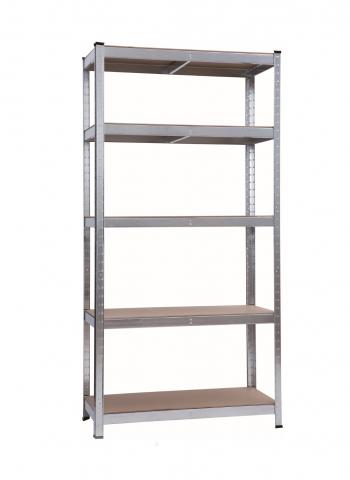 Стелаж 180х90х45 см 5х265 кг поцинкован, снимка 2 - Метални стелажи