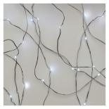 LED коледна верига сребриста, 4м студено бяла