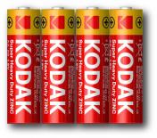 Цинкова батерия Kodak Super Heavy Duty R6/AA 1.5V 4бр. фолио