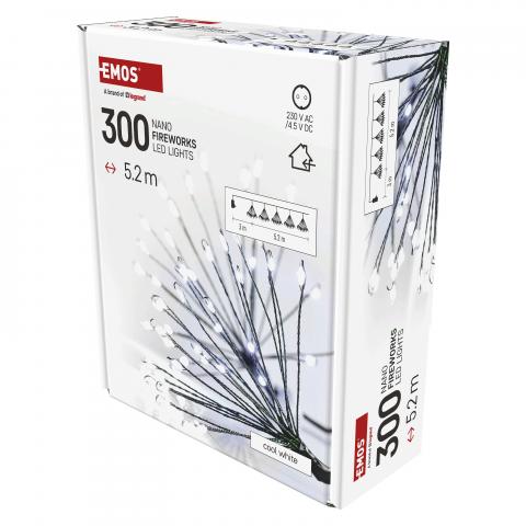 LED светлинна верига 5.2 м студено бяла, снимка 2 - Светеща верига