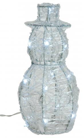Светещ снежен човек 16 LED бяла светлина IN - Светещи фигури