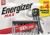 Батерии Energizer MAX AAA, 4+4 бр.