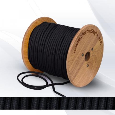 Кабел текстилен 2х0.75мм2 черен - Текстилни кабели