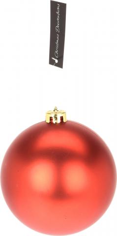 Топка 10 см червена 3 дизайна, снимка 3 - Коледни топки