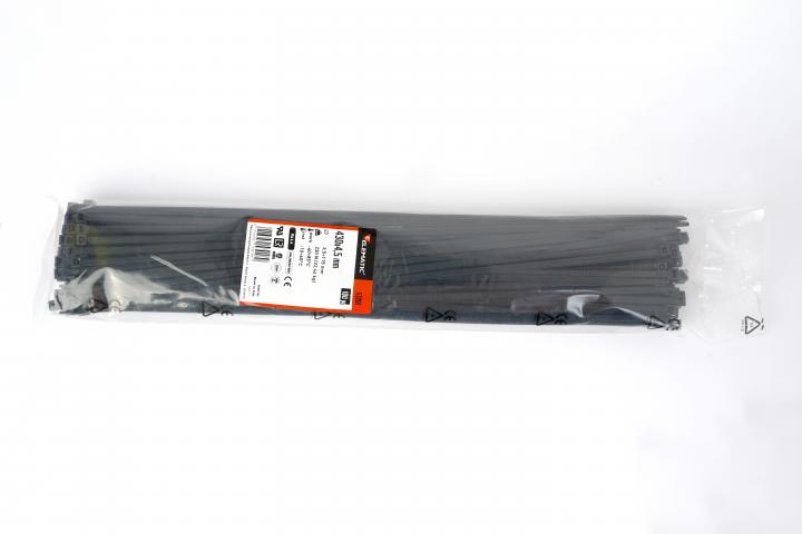 Elematic Кабелни превръзки 430/4.5 черни 5320/E - 100 бр, снимка 2 - Крепежни изделия
