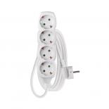 Разклонител 4x2P+E Schuko, кабел 3 м/1,5мм2, бял, Emos
