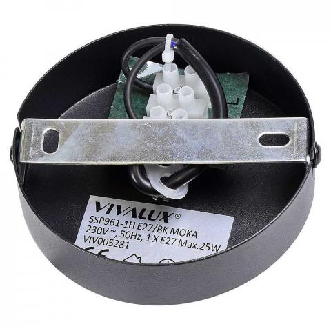 Полилей мрежа Moka 1xE27, 230 V черен, снимка 4 - Полилеи