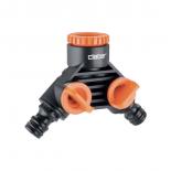 Разклонител с 2 изхода за кран 3/4"- 1/2"