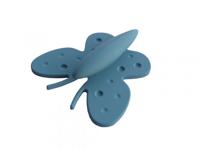Дръжка мебелна пеперуда синя - Пластмасови дръжки