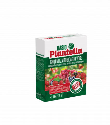 Тор гранулиран  Plantella Basic за ягодоплодни 1 кг. - Почви, торове, тревни смески и градински камъни