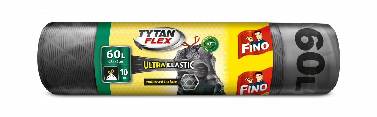 Торби за смет еластични Fino Tytan Flex 60 л. 10 бр. - Чували за боклук