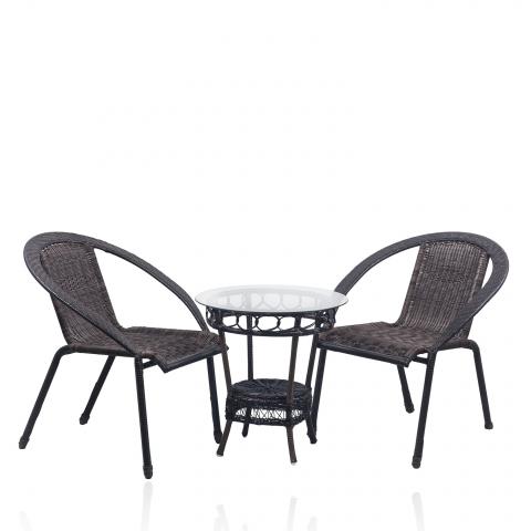 Примерен сет със стол хх08010001 Marrone - Ратанови маси