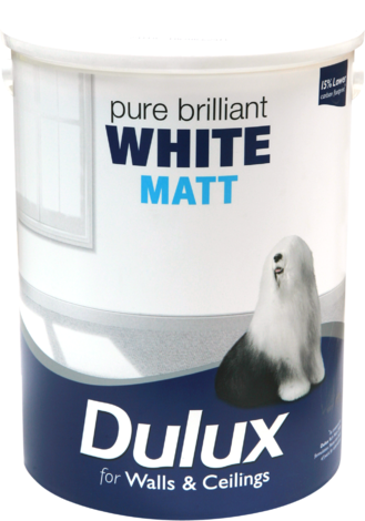 Интериорна боя  DuluxMat 5 л, брилянтно бяла - Бели бои