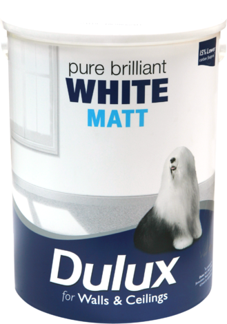 Интериорна боя DuluxMatt 5 л брилянтно бяла - Бели бои