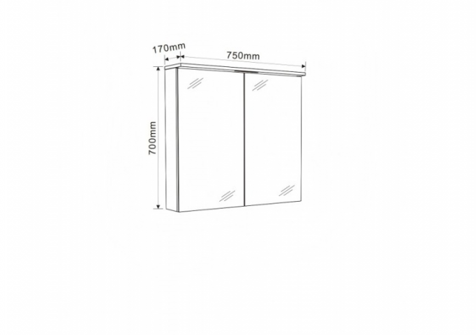 Огледален шкаф AMO-75, снимка 2 - Pvc