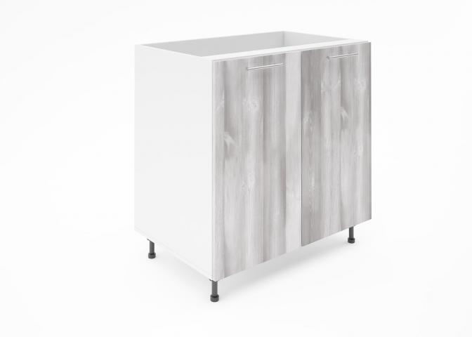 Крафт D6 долен шкаф с две врати (за мивка) 80см, дъб пикардия - Модулни кухни с онлайн поръчка