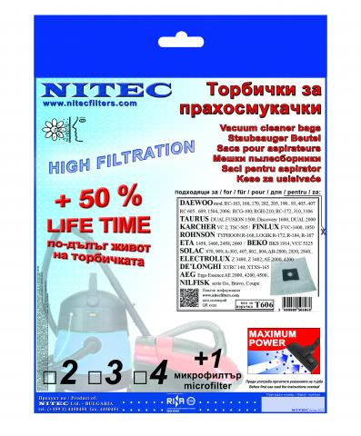 Торбички за прахосмукачки Т606, 3 бр - Аксесоари и консумативи