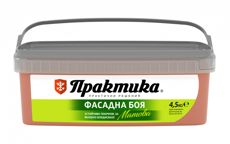 Фасадна боя Практика 4.5 кг Сиена - Бели фасадни бои
