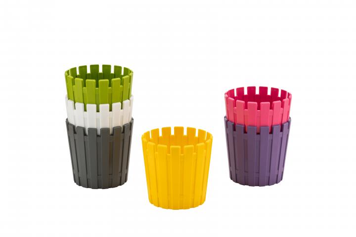 Саксия Akasya Cactus ф6.5x6 см микс цветове - Пластмасови саксии