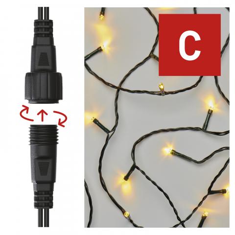 LED свързваща коледна верига, 10м топло бяло, снимка 2 - Светеща верига