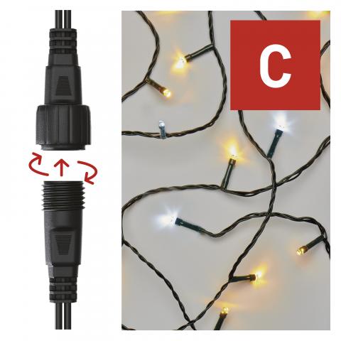 LED свързваща коледна верига, 10м топло/студено бяло, снимка 2 - Светеща верига